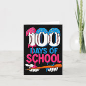100 Days Of School Baseball Drip Bat 100th Day Of  カード (正面)