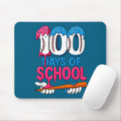 100 Days Of School Baseball Drip Bat 100th Day Of  マウスパッド (マウス)