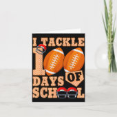 100 Days Of School Boys 100th Day Of School Footba カード (正面)