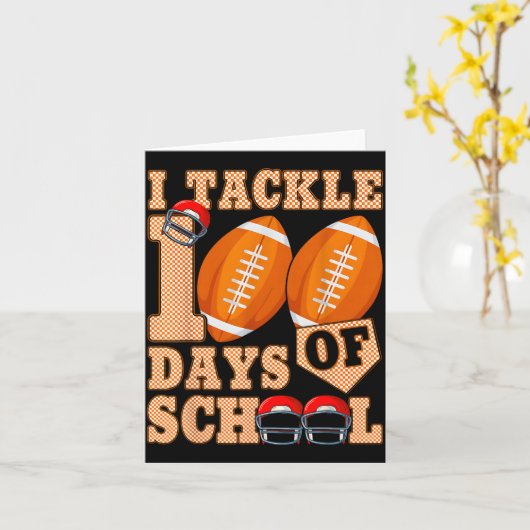 100 Days Of School Boys 100th Day Of School Footba カード (黄色い花)