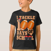 100 Days Of School Boys 100th Day Of School Footba Tシャツ (正面)