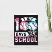 100 Days Of School Boys Baseball Drip 100th Day Ki カード (正面)