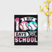 100 Days Of School Boys Baseball Drip 100th Day Ki カード (黄色い花)