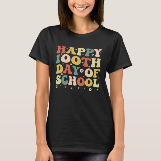 100 Days Of School  Boys Girls Happy 100 Days Of S Tシャツ (正面)
