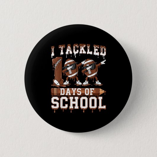 100 Days Of School Boys Kids 100th Day Of School F 缶バッジ (正面)