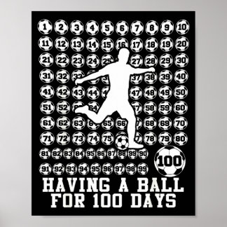 100 Days Of School Boys Soccer 100th Day Of School ポスター