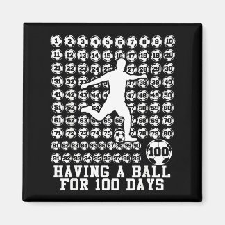 100 Days Of School Boys Soccer 100th Day Of School マグネット