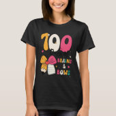 100 Days of School Brains and Bows 100th Day of Sc Tシャツ (正面)