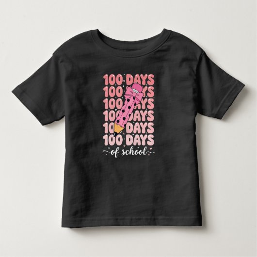 100 days of school celebration トドラーTシャツ (正面)
