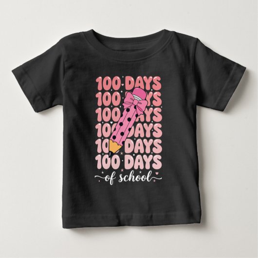 100 days of school celebration ベビーTシャツ (正面)