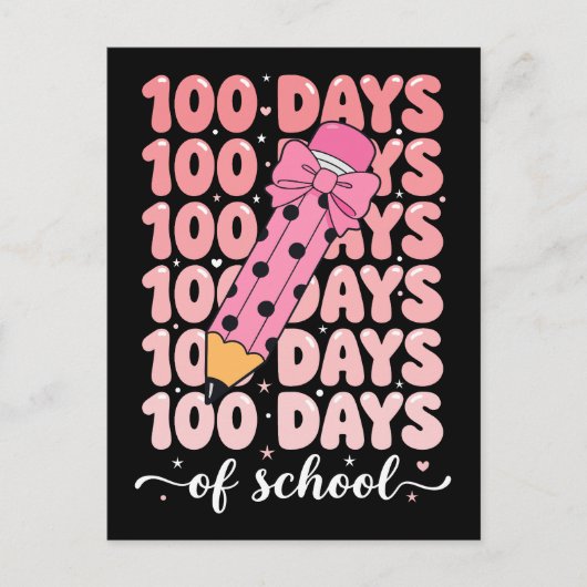 100 days of school celebration ポストカード (正面)