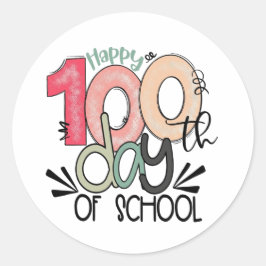 100 days of school celebration  ラウンドシール