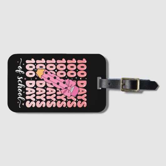 100 days of school celebration ラゲッジタグ (正面横)