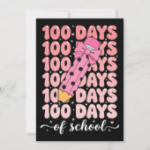 100 days of school celebration 招待状 (正面)