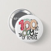 100 days of school celebration button / pin badge 缶バッジ (正面&裏面)