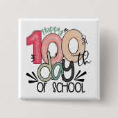 100 days of school celebration button / pin badge 缶バッジ (正面)