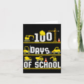 100 Days Of School Construction Truck 100th Day Bo カード (正面)
