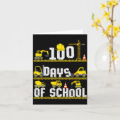 100 Days Of School Construction Truck 100th Day Bo カード (黄色い花)