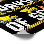 100 Days Of School Construction Truck 100th Day Bo ポスター (角)