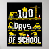 100 Days Of School Construction Truck 100th Day Bo ポスター (正面)