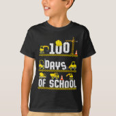 100 Days Of School Construction Truck 100th Day Bo Tシャツ (正面)