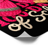 100 Days Of School Crochet Bow Pencil 100th Day Of ポスター (角)