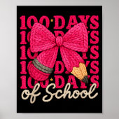 100 Days Of School Crochet Bow Pencil 100th Day Of ポスター (正面)