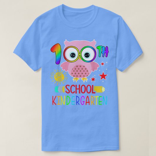 100 Days Of School Cute Owl Lover 100th Day Of Kin Tシャツ (デザイン正面)