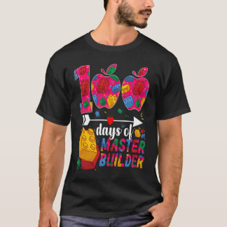 100 Days of School Cute Toy Build Bricks Teacher S Tシャツ