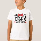 100 Days of School Dalmatian Dog Boy Kid 100th Day Tシャツ (正面)