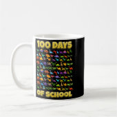 100 Days Of School Dinosaur 100 Days Smarter コーヒーマグカップ (左)