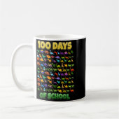 100 Days Of School Dinosaur 100 Days Smarter  コーヒーマグカップ (左)