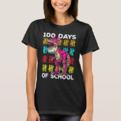 100 Days Of School Dinosaur Rex Dino Kids Boys 100 Tシャツ (正面)