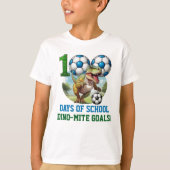 100 Days of School Dinosaur Themed T-Shirt Tシャツ (正面)