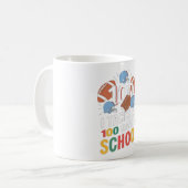 100 Days Of School Football  コーヒーマグカップ (正面左)