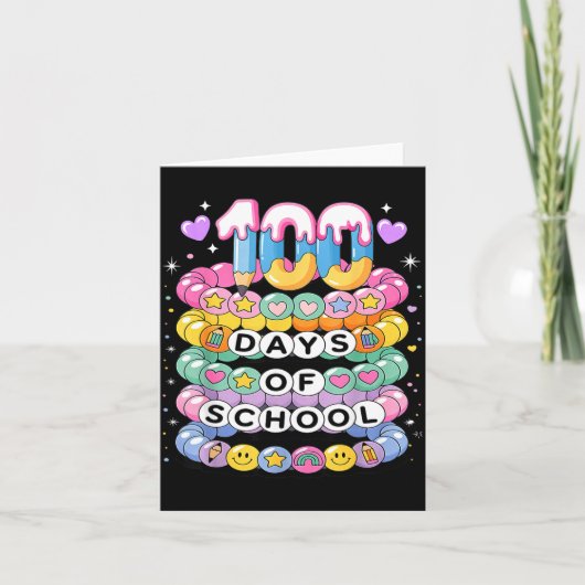 100 Days Of School Friendship Bracelets 100 Days S カード (正面)