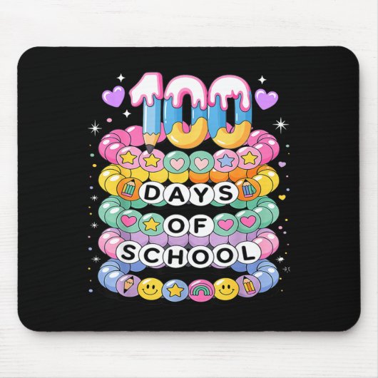 100 Days Of School Friendship Bracelets 100 Days S マウスパッド (正面)