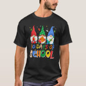 100 Days Of School Funny Gnome Virtual Learning Te Tシャツ (正面)