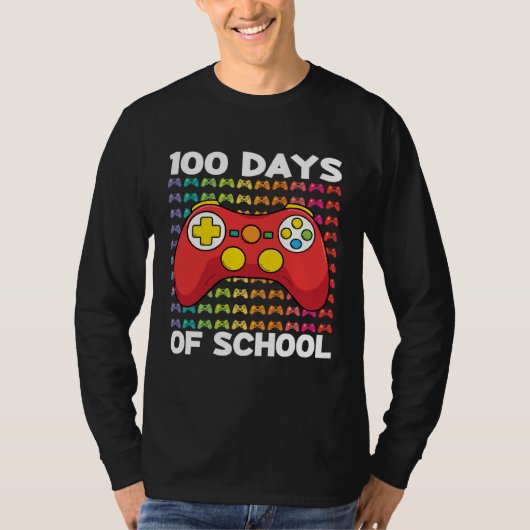 100 Days of School Gamer Boy Costume Outfit Game C Tシャツ (正面)