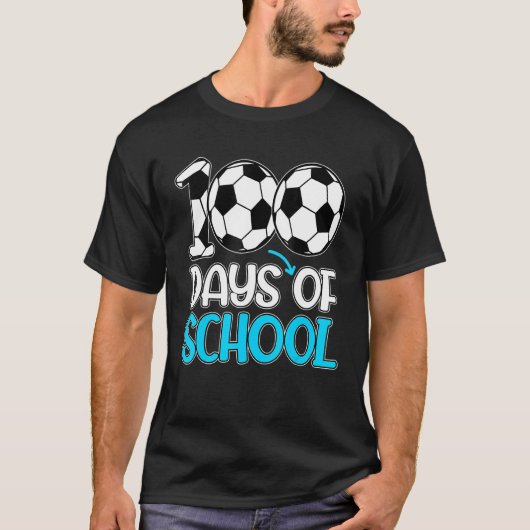 100 Days Of School Gifts 100th Day Soccer Teacher  Tシャツ (正面)