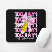 100 Days Of School Girls Coquette Bow 100th Day Of マウスパッド (マウス)