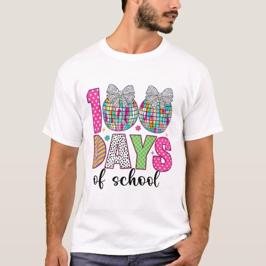 100 Days Of School Girls Kids 100 Days Smarter 100 Tシャツ (正面)