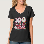 100 Days Of School Happy 100th Day Of School Teach Tシャツ (正面)