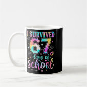 100 Days Of School I Survived 67 Days Of School Te コーヒーマグカップ (左)