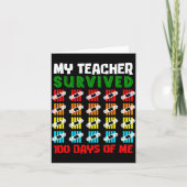 100 Days Of School Kids 100th Day Of School Costum カード (正面)