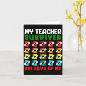 100 Days Of School Kids 100th Day Of School Costum カード (黄色い花)