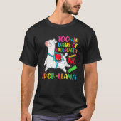 100 Days Of School Kindergarten No Prob Llama Teac Tシャツ (正面)