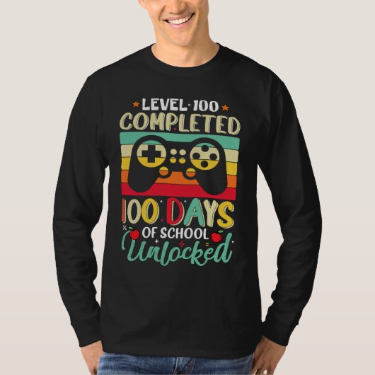 100 Days of School Level 100 Unlocked, Video Games Tシャツ (正面)