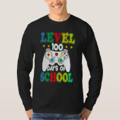 100 Days of School Level Unlocked Video Games Game Tシャツ (正面)