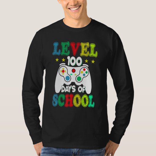 100 Days of School Level Unlocked Video Games Game Tシャツ (正面)